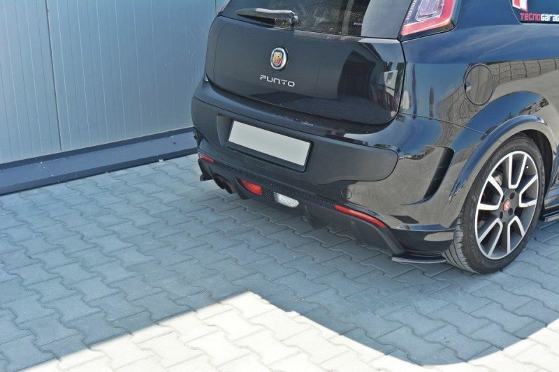 Maxton Heck Ansatz Flaps Diffusor für Fiat Punto Evo Abarth schwarz Hochglanz FI-PU-EVO-AB-RSD1-G