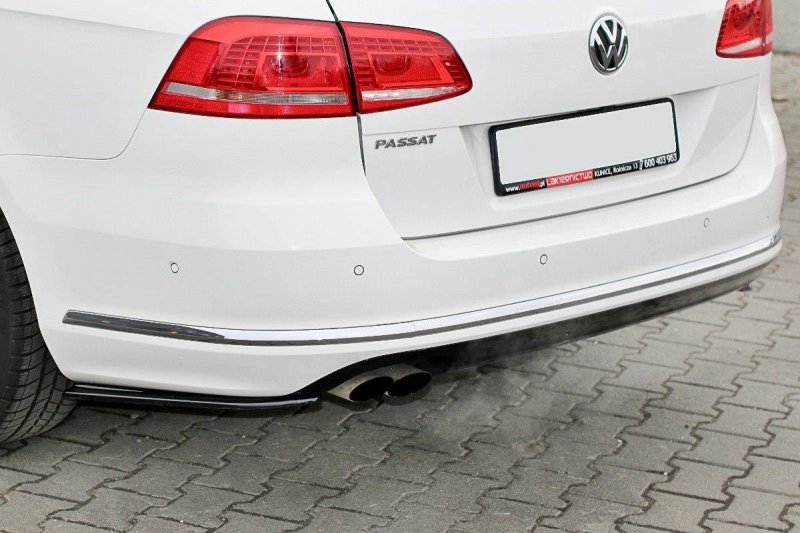 Maxton Heck Ansatz Flaps Diffusor für Vw Passat B7 R-Line Variant Carbon Look  VW-PA-B7-RLINE-VA-RSD1-C