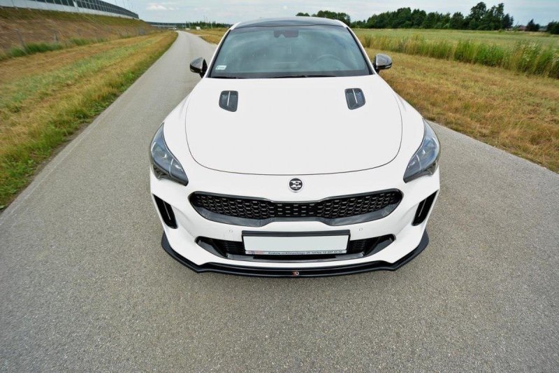 Maxton Front Ansatz V.2 für KIA STINGER GT schwarz Hochglanz KI-ST-1-GT-FD2-G