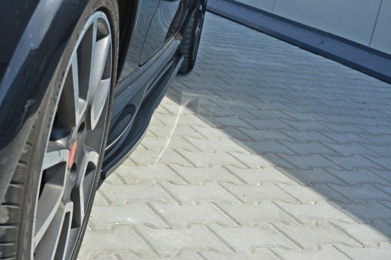 Maxton Seitenschweller Ansatz für Fiat Punto Evo Abarth schwarz Hochglanz FI-PU-EVO-AB-SD1-G
