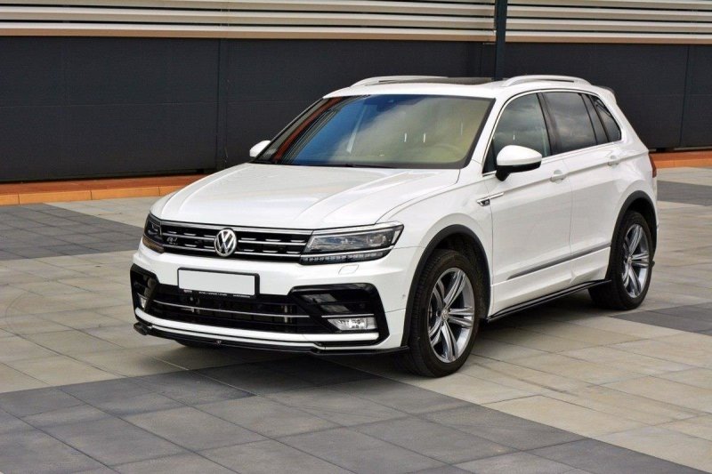 Maxton Front Ansatz für Vw Tiguan Mk2 R-Line schwarz Hochglanz VW-TI-2-RLINE-FD1-G