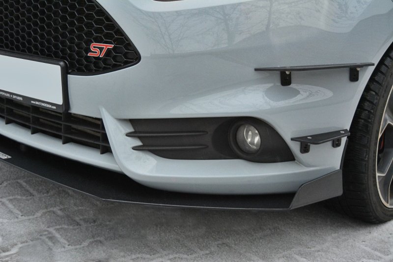 Maxton Stoßstangen Flaps Wings vorne Canards für Ford Fiesta 7 ST Mk7 FL FO-FI-7F-ST-CNC-CAN1