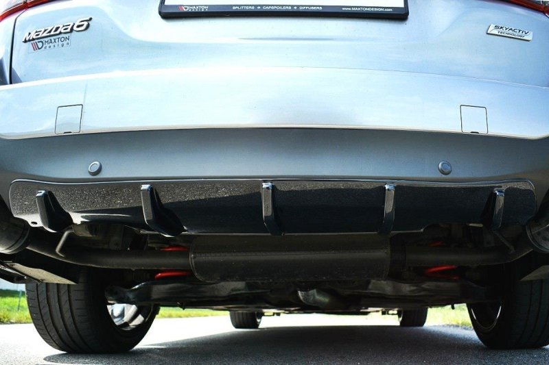 Maxton Diffusor Heck Ansatz für Mazda 6 GJ (Mk3) Wagon schwarz Hochglanz MA-6-3-W-RS1-G