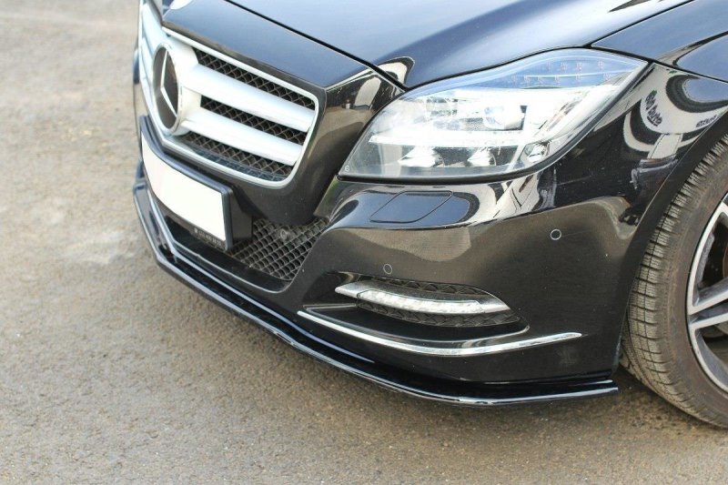 Maxton Front Ansatz V.1 für Mercedes CLS C218 schwarz Hochglanz ME-CLS-218F-FD1-G