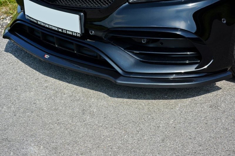 Maxton Front Ansatz V.1 für Mercedes A W176 AMG Facelift schwarz Hochglanz ME-A-176F-AMG-FD1-G
