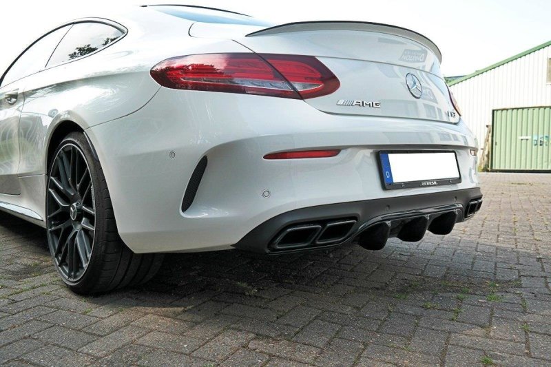 Maxton Diffusor Heck Ansatz für Mercedes C-Klasse C205 63 AMG Coupe schwarz Hochglanz ME-C-205-AMG-C-RS1-G