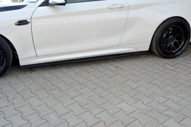 Maxton Seitenschweller Ansatz für BMW M2 F87 COUPÉ schwarz Hochglanz BM-2-87-M-SD1-G