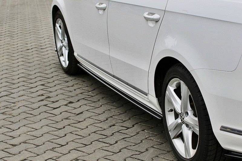 Maxton Seitenschweller Ansatz für Vw Passat B7 R-Line schwarz Hochglanz VW-PA-B7-RLINE-SD1-G