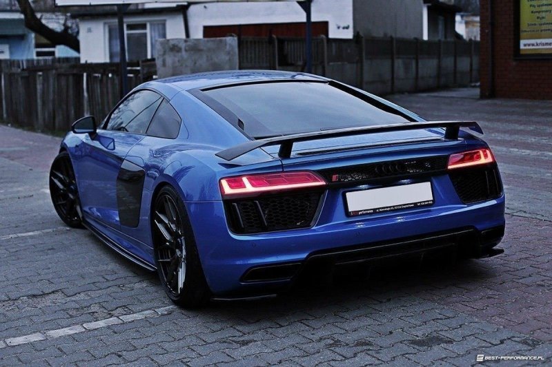 Maxton Heck Ansatz Flaps Diffusor für Audi R8 Mk.2 schwarz Hochglanz AU-R8-2-RSD1-G
