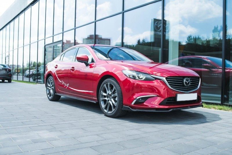 Maxton Seitenschweller Ansatz für Mazda 6 GJ (Mk3) Facelift schwarz Hochglanz MA-6-3F-SD1-G