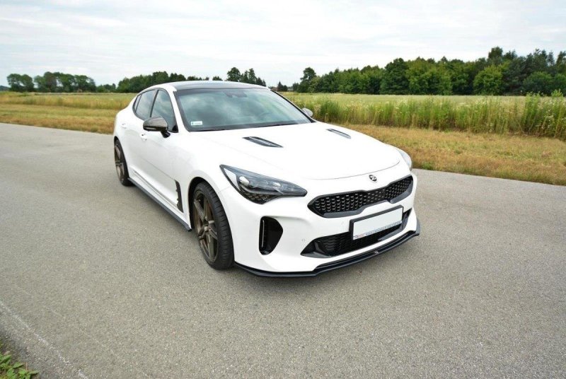 Maxton Front Ansatz V.2 für KIA STINGER GT schwarz Hochglanz KI-ST-1-GT-FD2-G
