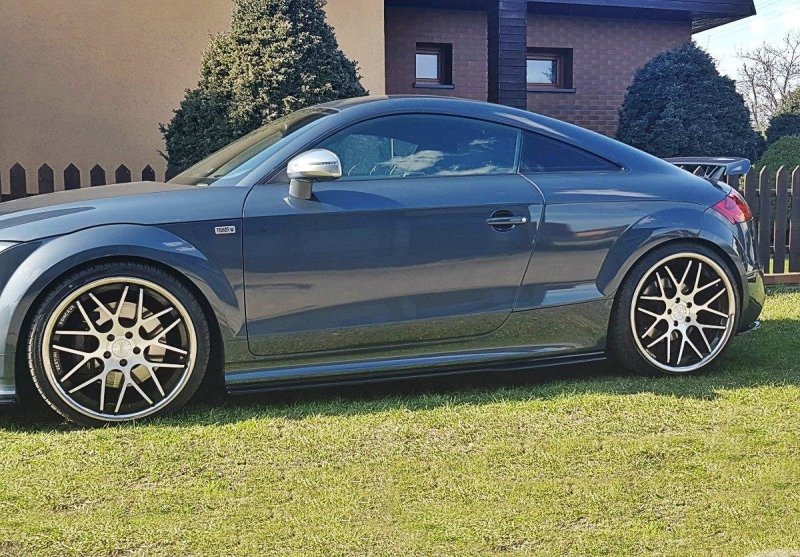 Maxton Seitenschweller Ansatz für Audi TT S / TT S-Line 8J  schwarz Hochglanz AU-TT-2-SLINE-SD1-G