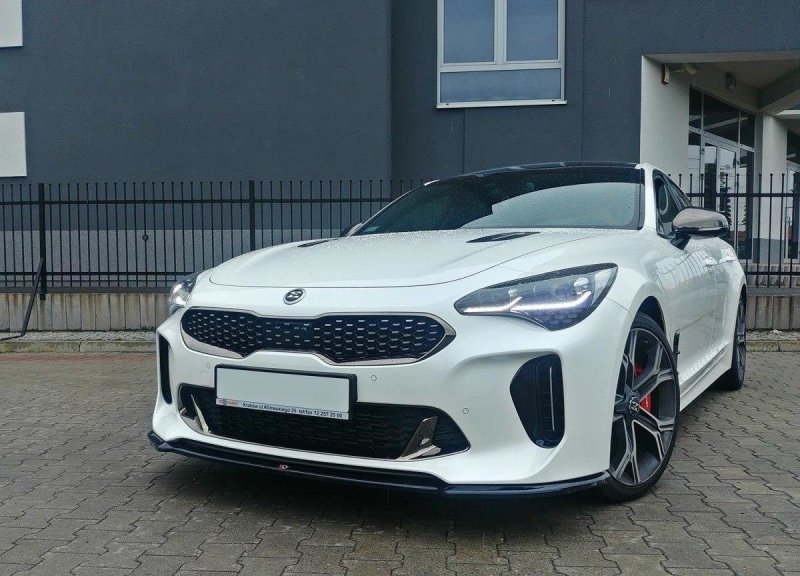 Maxton Front Ansatz V.1 für KIA STINGER GT schwarz Hochglanz KI-ST-1-GT-FD1-G