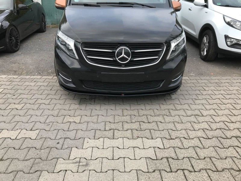 Maxton Front Ansatz für v.1 Mercedes V-Klasse W447 schwarz Hochglanz ME-V-447-FD1-G