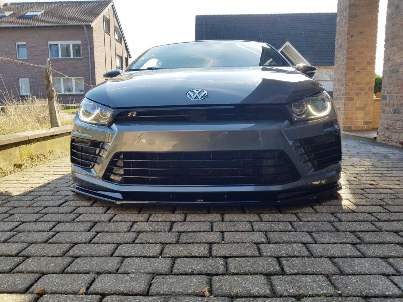 Maxton Front Ansatz V.1 für VOLKSWAGEN SCIROCCO MK.3 R FACELIFT schwarz Hochglanz VW-SC-3F-R-FD1-G
