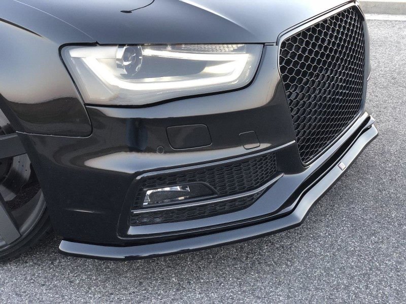 Maxton Front Ansatz V.1 für Audi S4 B8 FL schwarz Hochglanz AU-S4-B8F-FD1-G