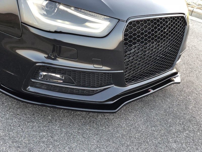 Maxton Front Ansatz V.2 für Audi S4 B8 FL schwarz Hochglanz AU-S4-B8F-FD2-G