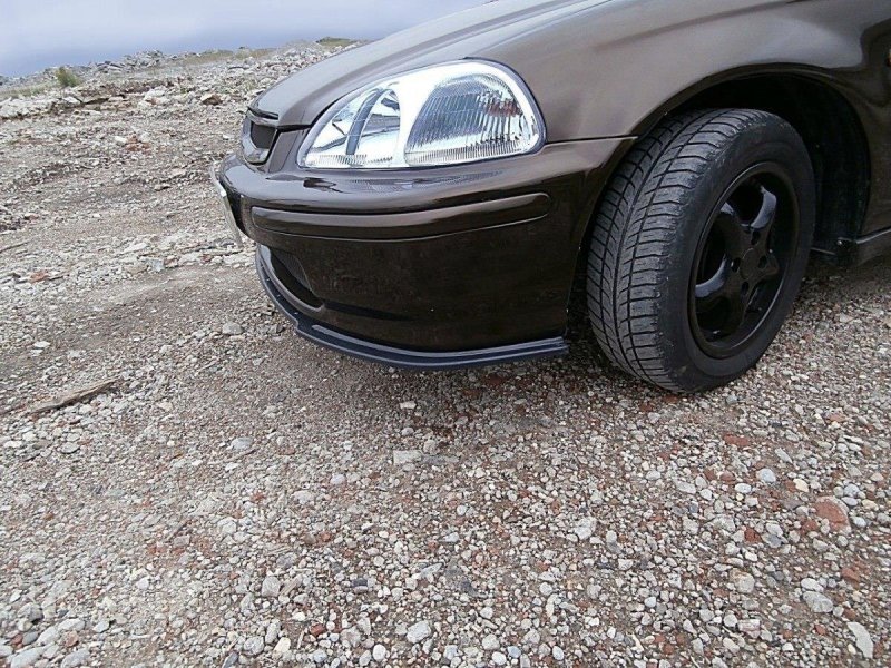 Maxton Front Ansatz für HONDA CIVIC MK6 EJ9 schwarz Hochglanz HO-CI-6-FD1-G