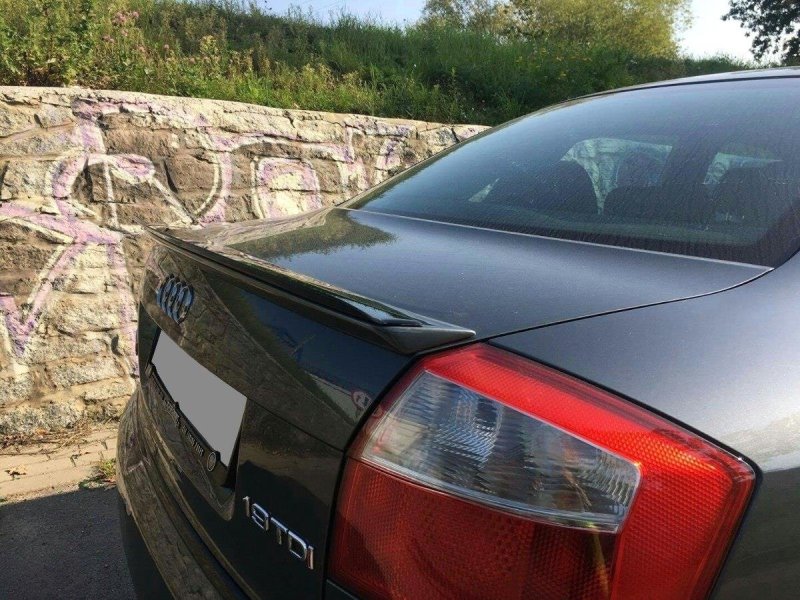 Maxton Spoiler CAP für Audi A4 S-Line B6 Limousine schwarz Hochglanz AU-A4-B6-SLINE-CAP1-G