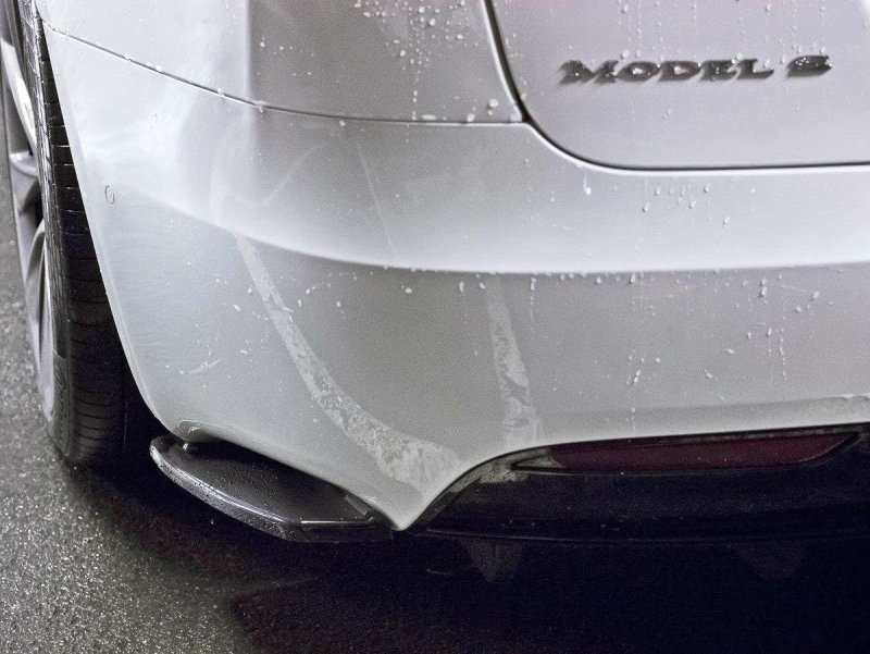 Maxton Heck Ansatz Flaps Diffusor für Tesla Model S Facelift schwarz Hochglanz TE-MODELS-1F-RSD1-G
