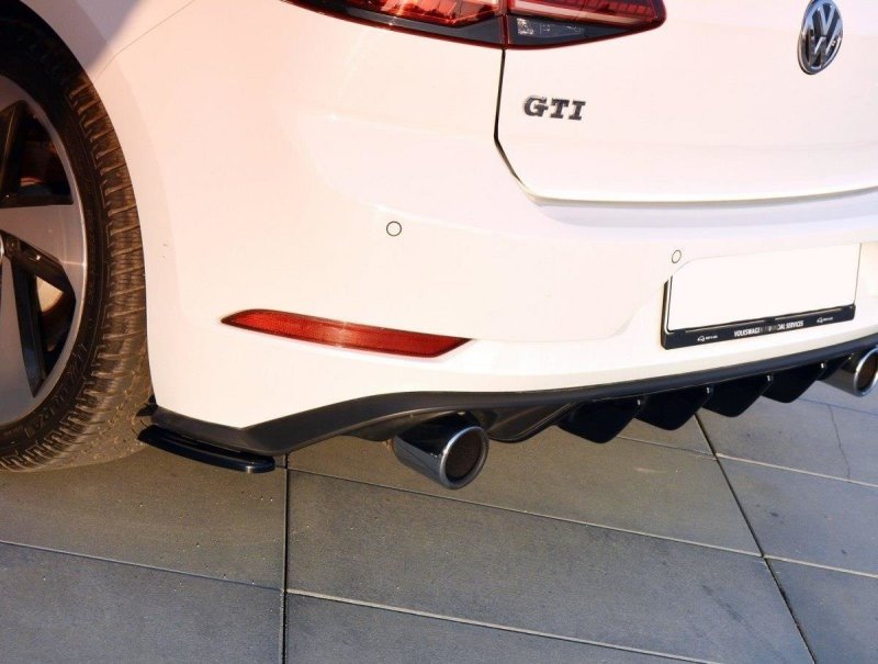 Maxton Heck Ansatz Flaps Diffusor für VW GOLF 7 GTI FACELIFT schwarz Hochglanz VW-GO-7F-GTI-RSD1-G