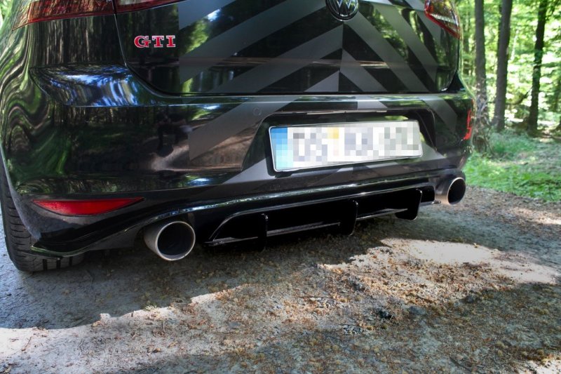 Maxton Diffusor Heck Ansatz für Heckschürze für VW GOLF 7 GTI CLUBSPORT VW-GO-7-GTI-CS-CNC-RS1