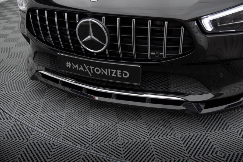Maxton Front Ansatz V.2 Mercedes-Benz CLA C118 schwarz Hochglanz ME-CLA-118-FD2-G