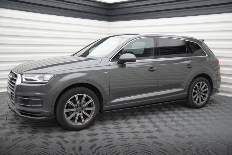 Maxton Seitenschweller Ansatz Audi Q7 Mk2 schwarz Hochglanz AU-Q7-2-SD1-G