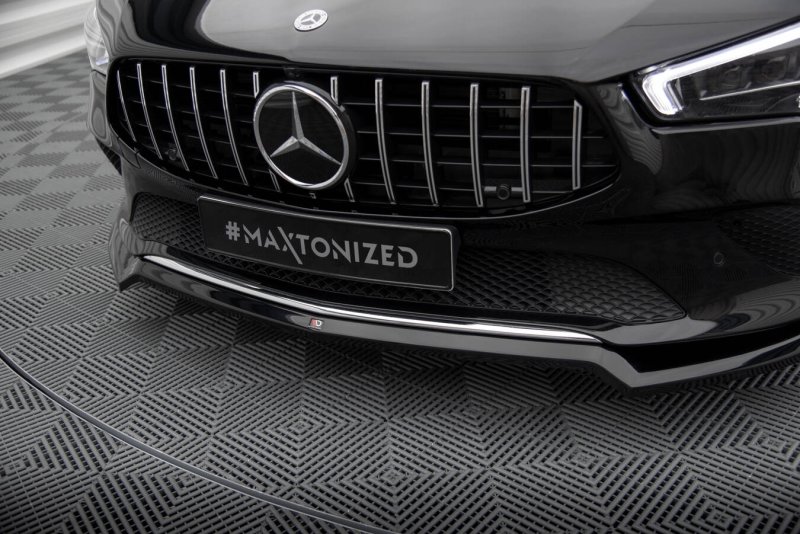 Maxton Front Ansatz V.1 Mercedes-Benz CLA C118 schwarz Hochglanz ME-CLA-118-FD1-G