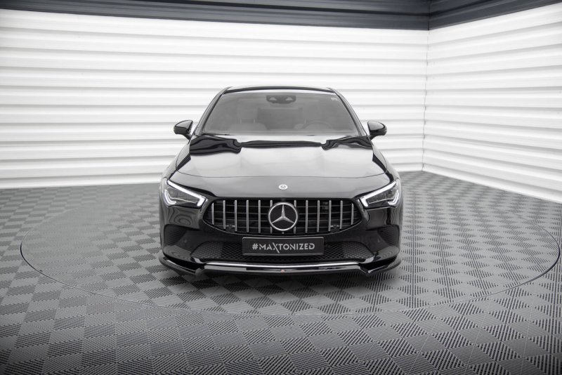Maxton Front Ansatz V.1 Mercedes-Benz CLA C118 schwarz Hochglanz ME-CLA-118-FD1-G