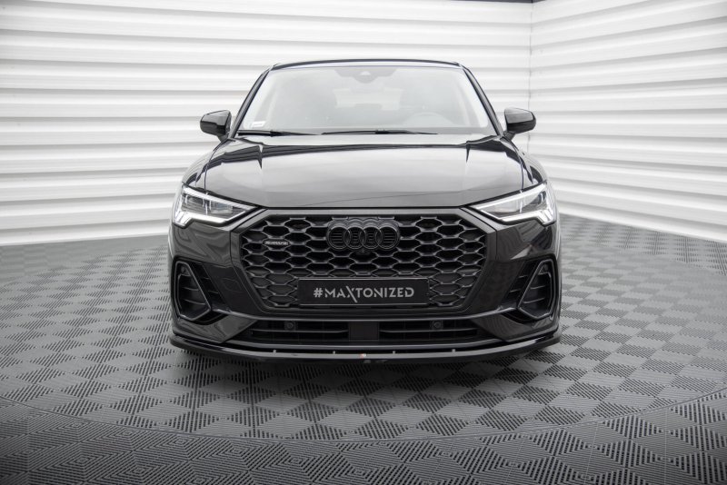 Maxton Front Ansatz V.1 Audi Q3 Sportback F3 schwarz Hochglanz AU-Q3-2-SB-FD1-G