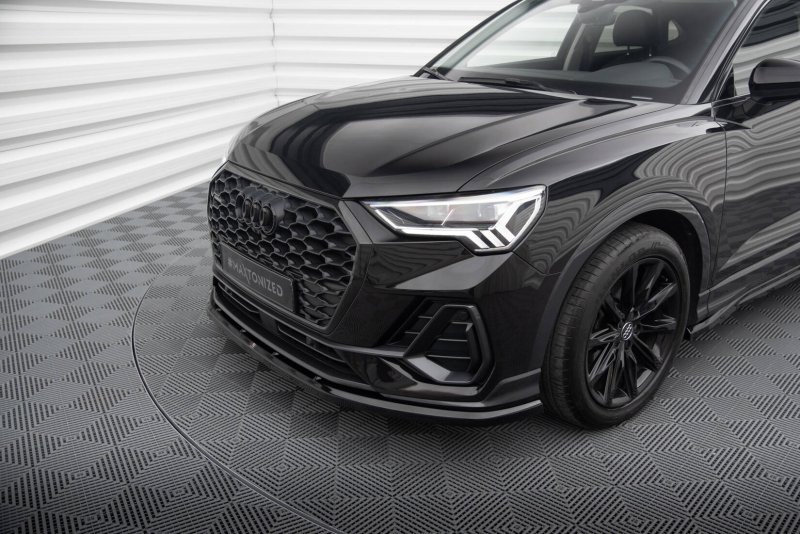 Maxton Front Ansatz V.1 Audi Q3 Sportback F3 schwarz Hochglanz AU-Q3-2-SB-FD1-G
