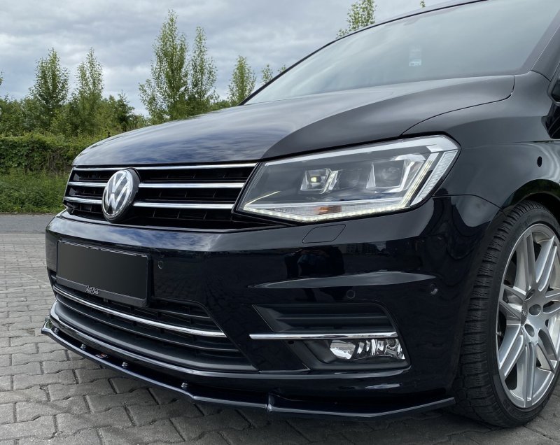 Maxton Front Ansatz für Volkswagen Caddy Mk. 4 schwarz Hochglanz VW-CA-4-FD1-G