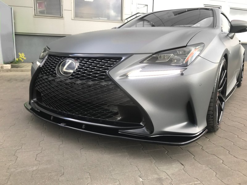 Maxton Front Ansatz V.1 für Lexus Rc schwarz Hochglanz LE-RC-1-FD1-G