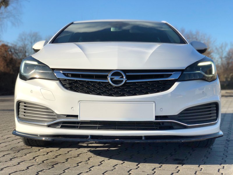 Maxton Front Ansatz V.1 für OPEL ASTRA K OPC-LINE schwarz Hochglanz OP-AS-5-OPCLINE-FD1-G