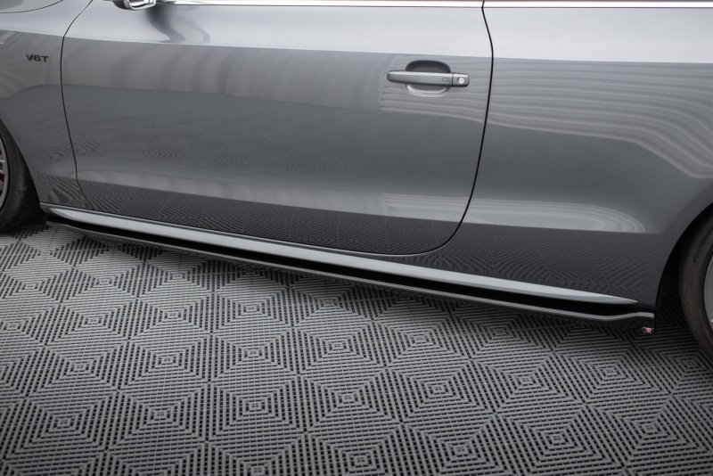Maxton Seitenschweller Ansatz V.2 Audi S5 / A5 S-Line Coupe 8T schwarz Hochglanz AU-S5-1F-SD1-G