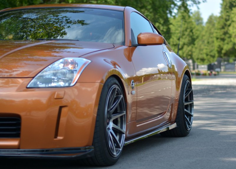 Maxton Seitenschweller Ansatz für NISSAN 350Z schwarz Hochglanz NI-350-SD1-G