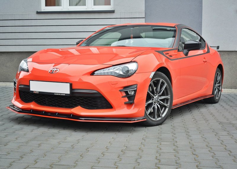 Maxton Front Ansatz V.4 für TOYOTA GT86 FACELIFT schwarz Hochglanz TO-GT86-1F-FD3RRED+FD3-G