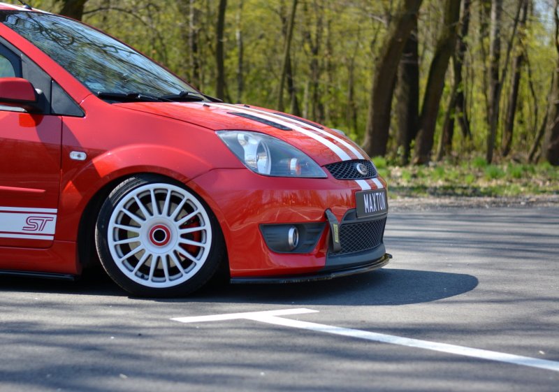 Maxton Front Ansatz V.2 für Ford Fiesta ST Mk6 schwarz Hochglanz FO-FI-6-ST-FD2-G