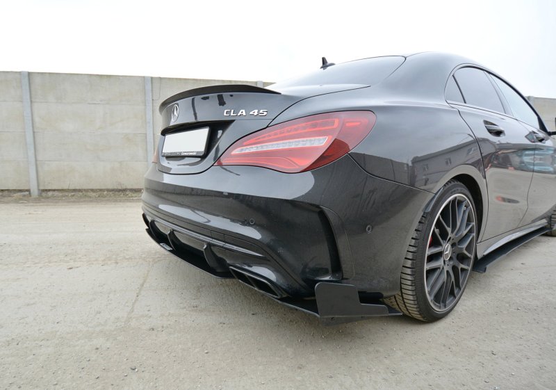 Maxton Sport Heck Ansatz Flaps Diffusor für Mercedes CLA A45 AMG C117 Facelift ME-CLA-117F-AMG-CNC-RSD1