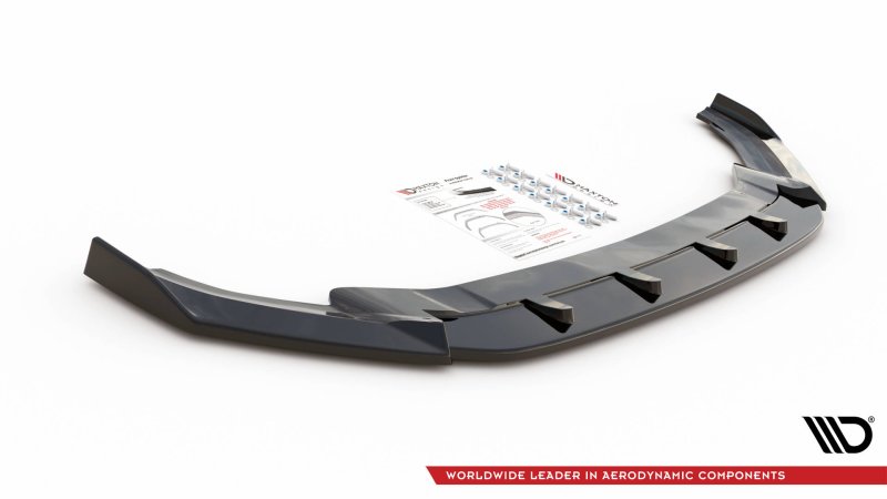 Maxton Front Ansatz V.4 für Volkswagen Golf R Mk7 schwarz Hochglanz VW-GO-7-R-FD4-G