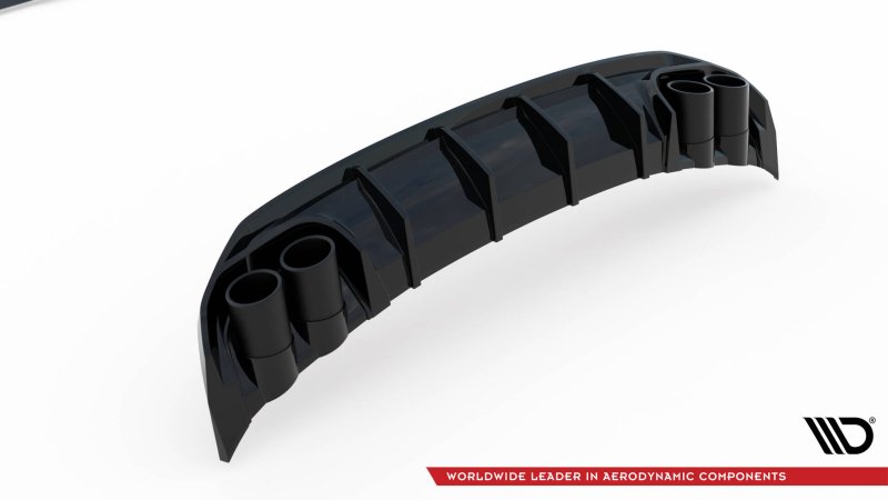 Maxton Diffusor Heck Ansatz + Endschalldampfer Sportauspuff Attrappe Audi A3 S-Line Limousine 8Y AU-S3-8Y-S-RS1G+BLACK