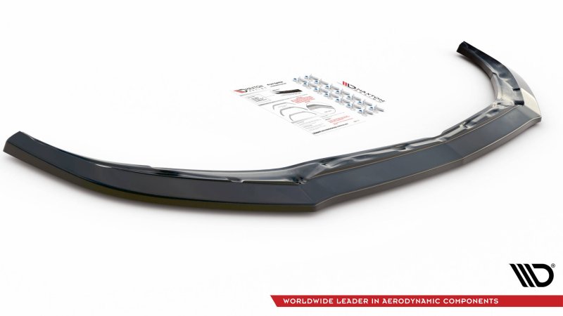 Maxton Front Ansatz V.3 für Mercedes-AMG C63 Coupe AMG Aero Pack C205 Facelift schwarz Hochglanz ME-C-205F-AMG-C-FD3-G