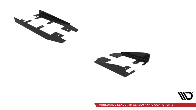 Maxton Side Flaps Ford Mustang GT Mk7 schwarz Hochglanz FOMU7GTCNC-SF1-G