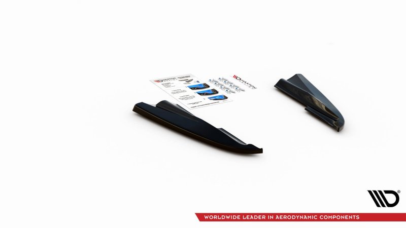 Maxton Heck Ansatz Flaps Diffusor für Volvo S60 R-Design Mk2 schwarz Hochglanz VO-S60-2F-RDESIGN-RSD1-G