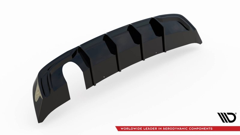 Maxton Diffusor Heck Ansatz Audi A3 Sportback 8V Facelift (Version mit einseitigem Auspuffrohr) AU-A3-3F-SB-RS1GO_