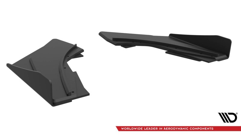 Maxton Street Pro Heck Ansatz Flaps Diffusor + Flaps Audi S3 Limousine 8V schwarz Hochglanz AUS33SCNC-RSD1BRB+RSF1-G