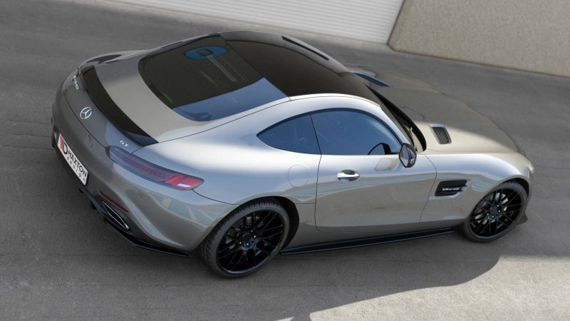 Maxton Spoiler CAP Abrisskante Mercedes-AMG GT / GT S C190 Facelift schwarz Hochglanz ME-AMG-GT-1-CAP1-G