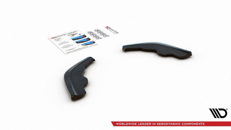 Maxton Heck Ansatz Flaps Diffusor V.1 für BMW 1er F40 M-Paket schwarz Hochglanz BM-1-40-MPACK-RSD1-G