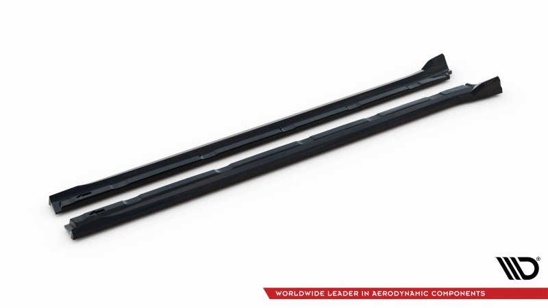 Maxton Seitenschweller Ansatz Porsche Cayenne Coupe Mk3 schwarz Hochglanz PO-CAY-3-C-SD1-G